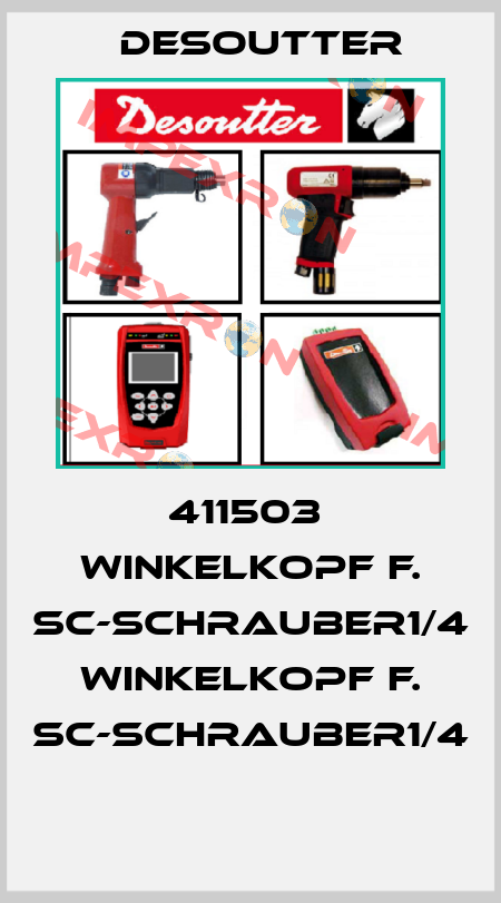 411503  WINKELKOPF F. SC-SCHRAUBER1/4  WINKELKOPF F. SC-SCHRAUBER1/4  Desoutter