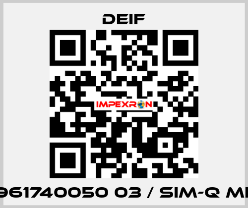 2961740050 03 / SIM-Q MKII Deif