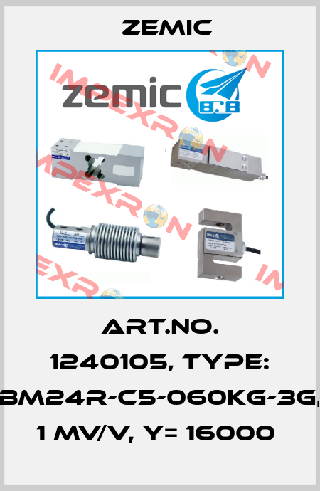 Art.No. 1240105, Type: BM24R-C5-060kg-3G, 1 mV/V, Y= 16000  ZEMIC