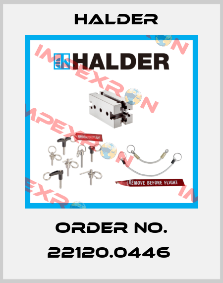Order No. 22120.0446  Halder