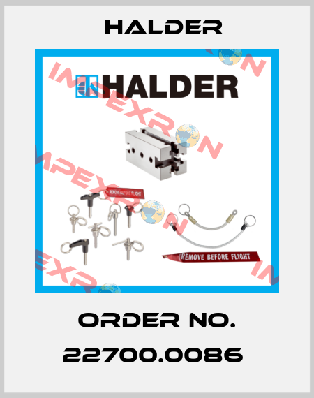 Order No. 22700.0086  Halder