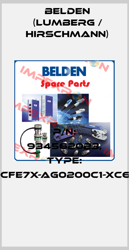 P/N: 934562023, Type: GAN-DCFE7X-AG0200C1-XC607-AD  Belden (Lumberg / Hirschmann)