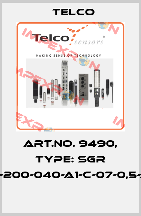 Art.No. 9490, Type: SGR 10-200-040-A1-C-07-0,5-J5  Telco