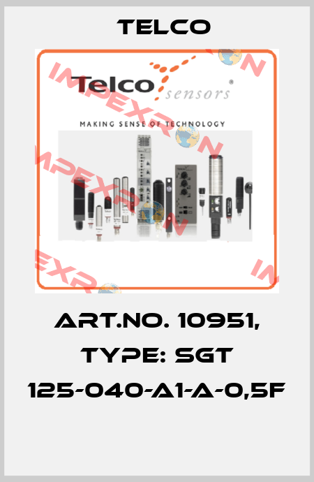 Art.No. 10951, Type: SGT 125-040-A1-A-0,5F  Telco