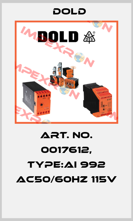 Art. No. 0017612, Type:AI 992 AC50/60HZ 115V  Dold