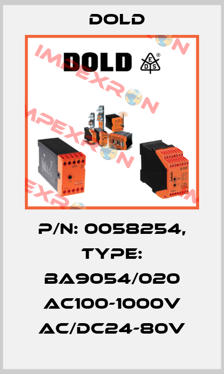 p/n: 0058254, Type: BA9054/020 AC100-1000V AC/DC24-80V Dold