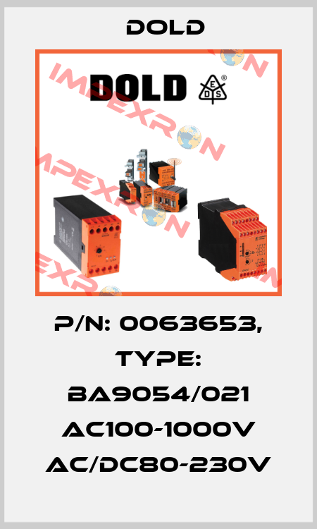 p/n: 0063653, Type: BA9054/021 AC100-1000V AC/DC80-230V Dold