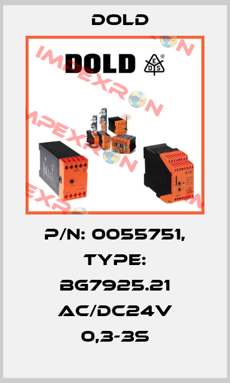p/n: 0055751, Type: BG7925.21 AC/DC24V 0,3-3S Dold