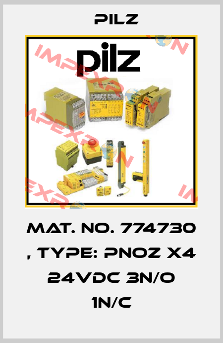 Mat. No. 774730 , Type: PNOZ X4 24VDC 3n/o 1n/c Pilz