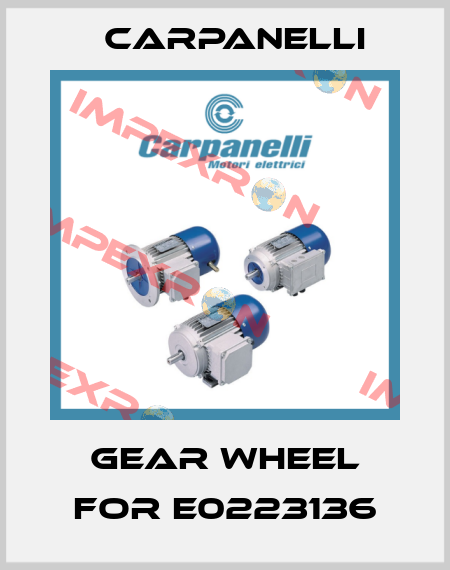 Gear wheel for E0223136 Carpanelli
