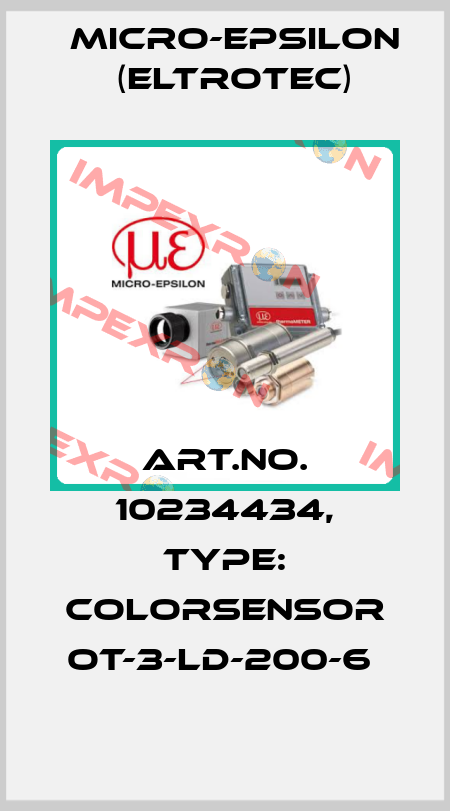 Art.No. 10234434, Type: colorSENSOR OT-3-LD-200-6  Micro-Epsilon (Eltrotec)