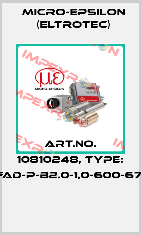 Art.No. 10810248, Type: FAD-P-B2.0-1,0-600-67°  Micro-Epsilon (Eltrotec)
