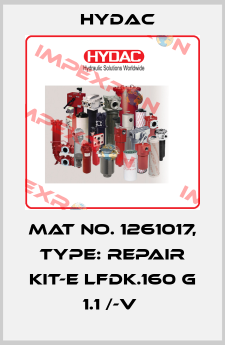 Mat No. 1261017, Type: REPAIR KIT-E LFDK.160 G 1.1 /-V  Hydac