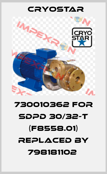 730010362 for SDPD 30/32-T (F8558.01) replaced by 798181102  CryoStar