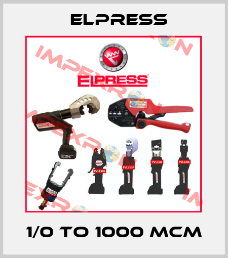 1/0 TO 1000 MCM Elpress
