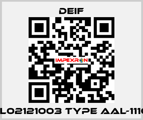 TCML02121003 TYPE AAL-111Q96  Deif