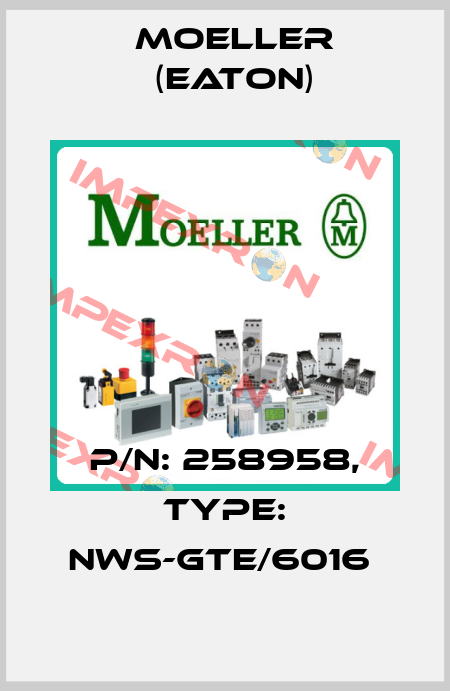 P/N: 258958, Type: NWS-GTE/6016  Moeller (Eaton)