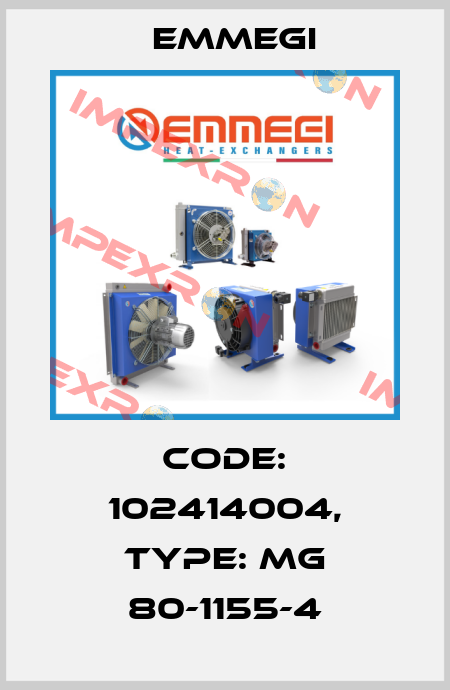 Code: 102414004, Type: MG 80-1155-4 Emmegi