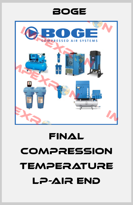 Final Compression Temperature LP-air end Boge