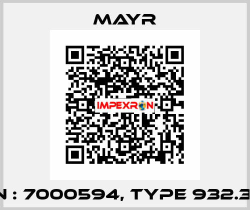 P/N : 7000594, Type 932.333 Mayr