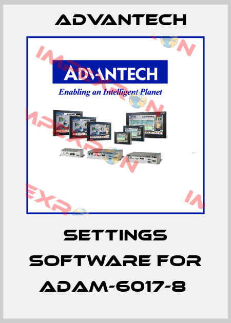 Settings software for ADAM-6017-8  Advantech