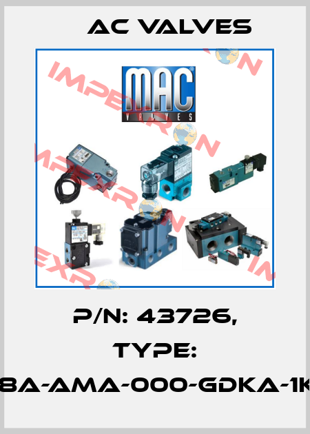 P/N: 43726, Type: 48A-AMA-000-GDKA-1KJ МAC Valves