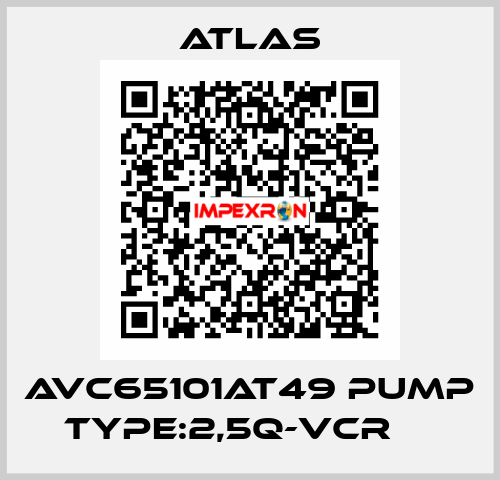 AVC65101AT49 PUMP TYPE:2,5Q-VCR     Atlas