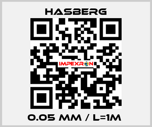 0.05 mm / L=1m  Hasberg