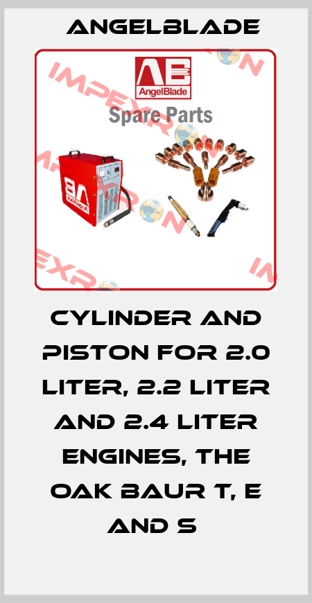 CYLINDER AND PISTON FOR 2.0 LITER, 2.2 LITER AND 2.4 LITER ENGINES, THE OAK BAUR T, E AND S  AngelBlade