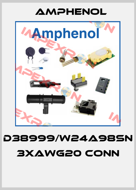 D38999/W24A98SN  3XAWG20 CONN  Amphenol
