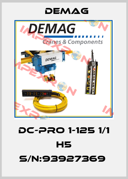 DC-PRO 1-125 1/1 H5 S/N:93927369  Demag