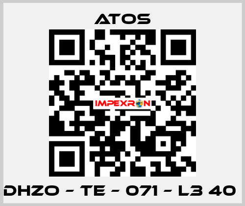 DHZO – TE – 071 – L3 40  Atos