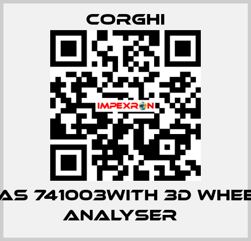 VAS 741003with 3D wheel analyser   Corghi