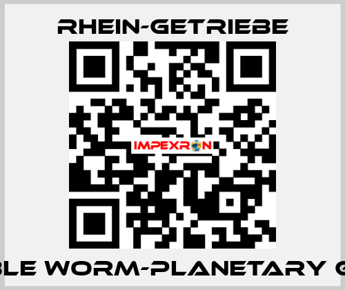 DOUBLE WORM-PLANETARY GEAR  Rhein-Getriebe