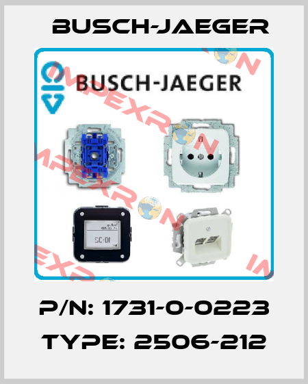 P/N: 1731-0-0223 Type: 2506-212 Busch-Jaeger