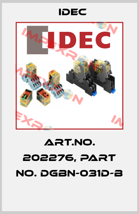 Art.No. 202276, Part No. DGBN-031D-B  Idec