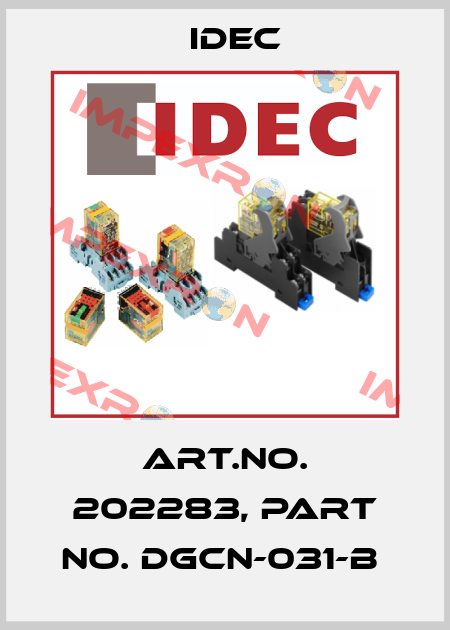 Art.No. 202283, Part No. DGCN-031-B  Idec