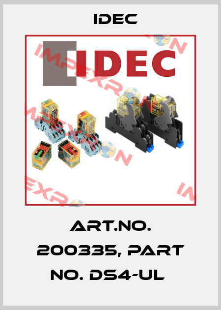 Art.No. 200335, Part No. DS4-UL  Idec