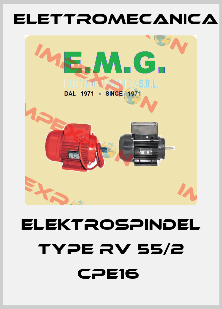 ELEKTROSPINDEL TYPE RV 55/2 CPE16  Elettromecanica