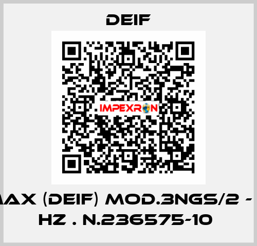 GEPIMAX (DEIF) MOD.3NGS/2 - 40/70 HZ . N.236575-10  Deif