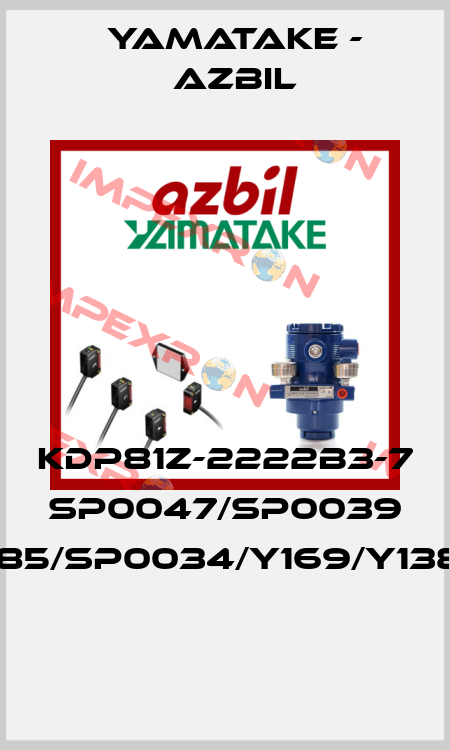 KDP81Z-2222B3-7 SP0047/SP0039 Y185/SP0034/Y169/Y138A  Yamatake - Azbil