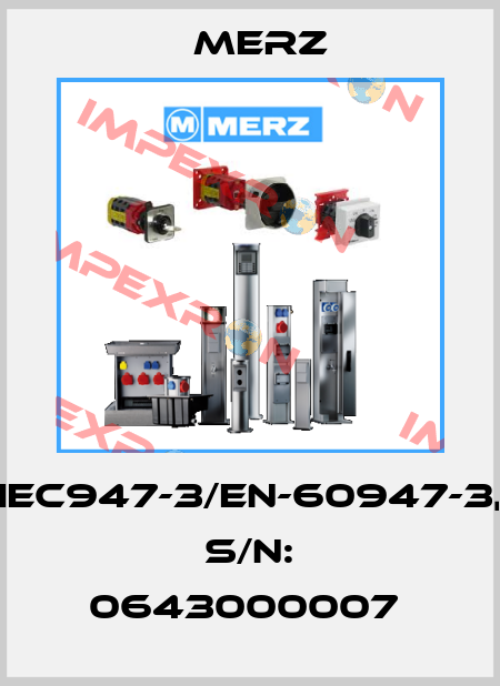 IEC947-3/EN-60947-3, S/N: 0643000007  Merz