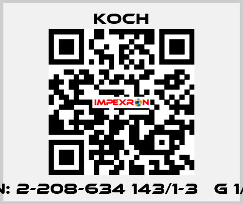 S/N: 2-208-634 143/1-3   G 1/2"  KOCH