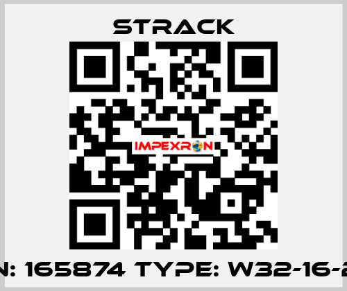 P/N: 165874 Type: W32-16-22  Strack