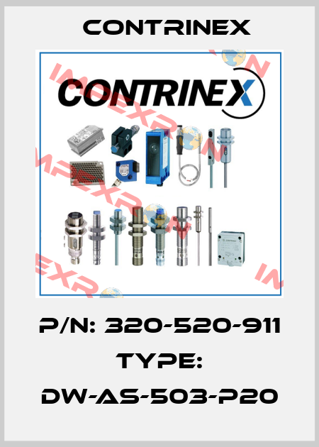 P/N: 320-520-911 Type: DW-AS-503-P20 Contrinex