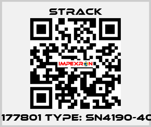 P/N: 177801 Type: SN4190-40-50  Strack