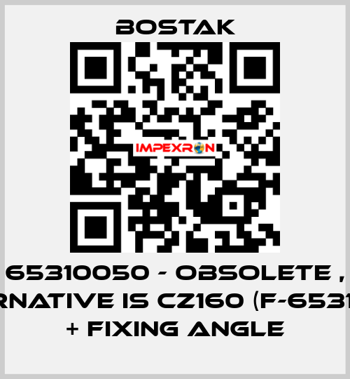 65310050 - obsolete , alternative is CZ160 (F-65310021)) + fixing angle Bostak