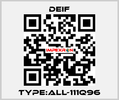 Type:ALL-111Q96 Deif