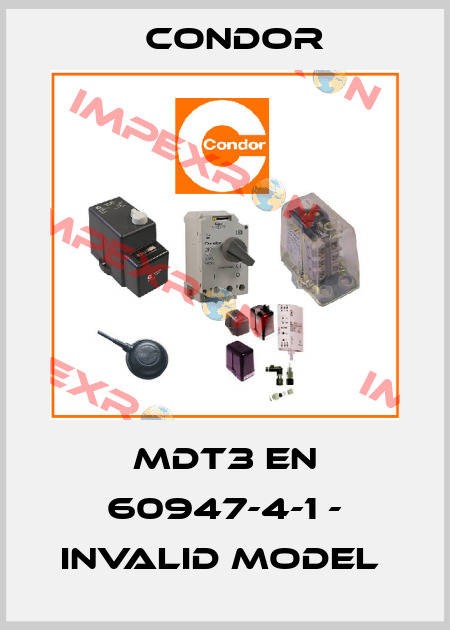 MDT3 EN 60947-4-1 - invalid model  Condor