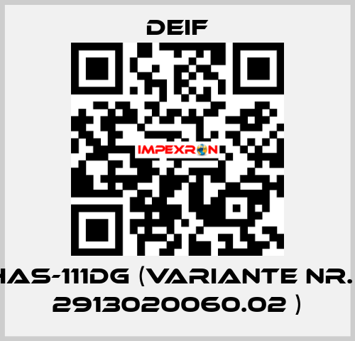 HAS-111DG (Variante Nr. : 2913020060.02 ) Deif